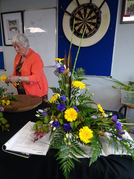 A practice afternoon was organised by Sheila Hadlow-Mount for Liskeard Flower Club