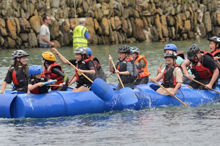 Youngsters from 1st Liskeard Scouts are having a blast during the annual Looe Raft Race. Picture: (Jon Harris Photography)