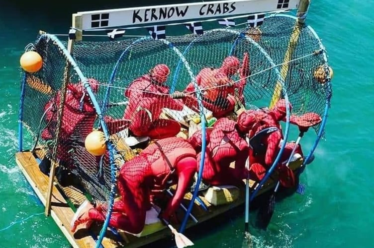 Kernow Crabs were one of the entrants in the annual Polperro Water Carnival raft race. Picture: (Polperro Water Carnival/Facebook)