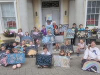 Mayor wowed by talent in Liskeard’s chalk art challenge