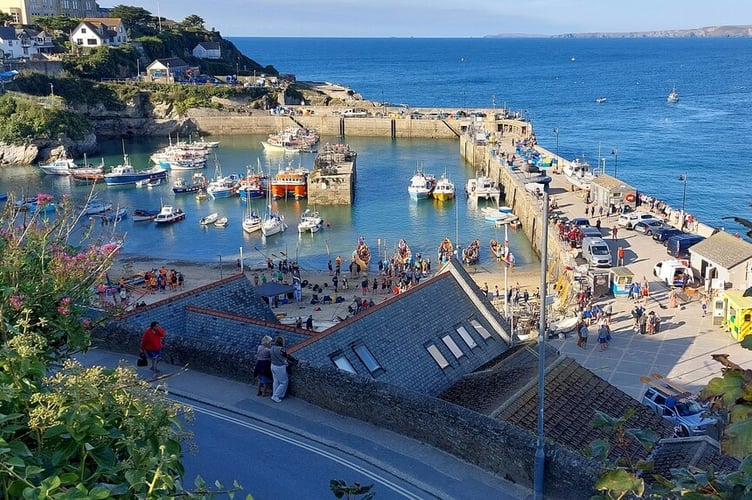 Newquay - The Harbour from The Fort Inn