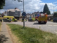 Car overturns following collision in Liskeard