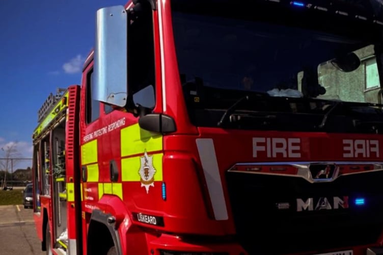 An appliance from Liskeard was first on the scene and discovered an uncontrolled bonfire covering approximately 50 square meters and filled with timber