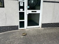 Mindless vandals smash fire station door in “disgraceful” attack