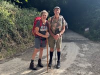 Couple walking to London in Gaza protest
