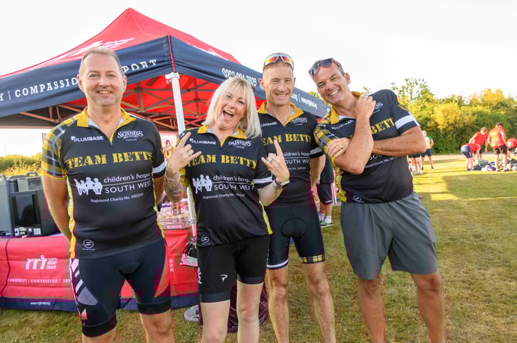 Team Betty members at the cycle departure. (Picture: Charles Francis)