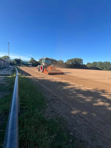 Major pitch improvements are being carried out at Saltash Rugby Club in Moorlands Lane