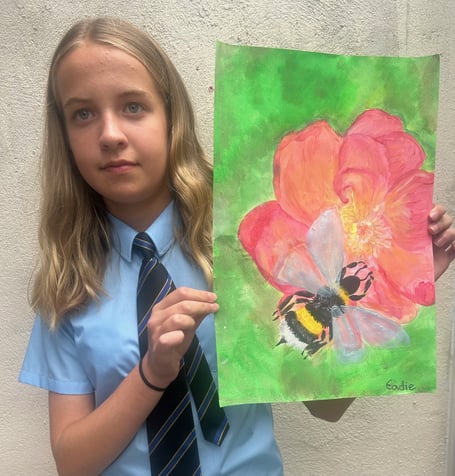 Eadie B student photo with work year 7.