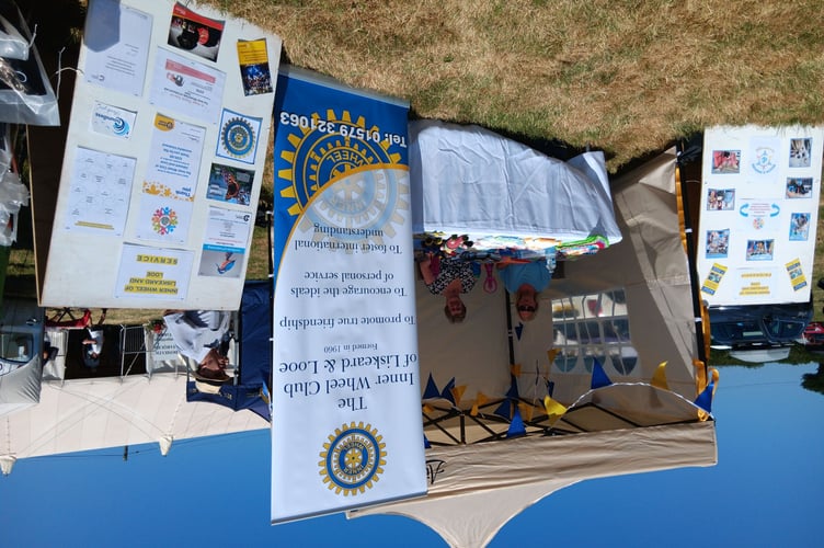 Members of Liskeard and Looe Inner Wheel Club enjoying a sunny day at Liskeard Show in their tent