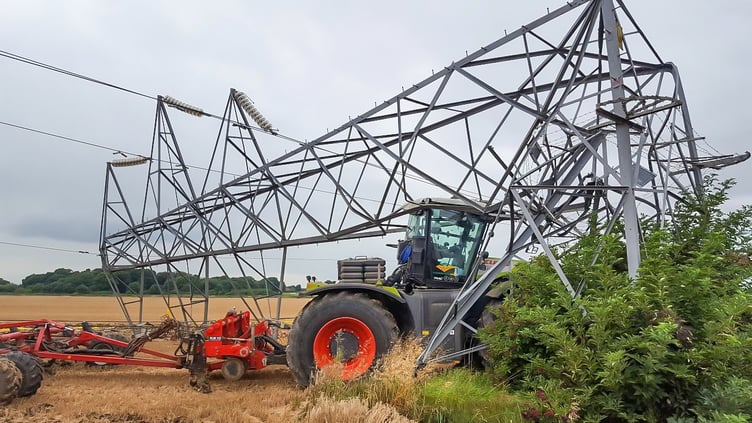 Tractor Powerline Crash