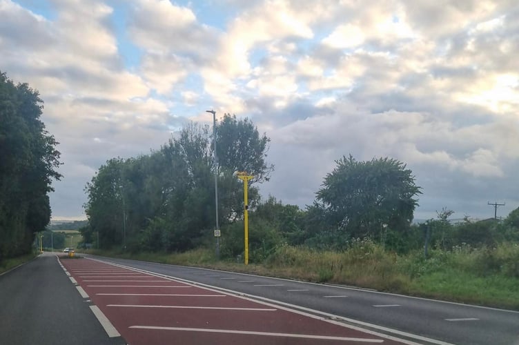 The new fixed camera in Landrake.