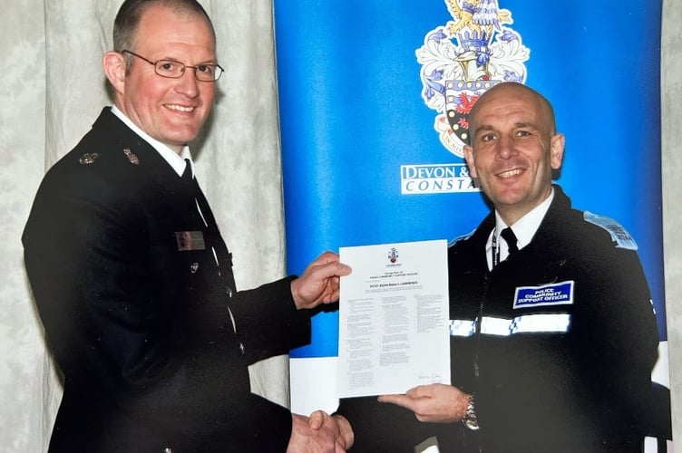 Torpoint PCSO Sid Lawrence (right) is retiring after nearly two decades with Devon & Cornwall Police