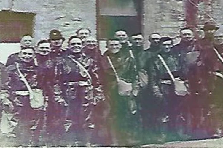 John Stanlake (centre) is pictured alongside his firefighting colleagues during World War Two. (Picture: Neil Stanlake)