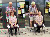 Charity supporter has head shaved in memory of father