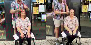 Charity supporter has head shaved in memory of father