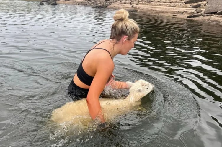 Britney Lawrence described the moment as ‘definitely the most eventful run we’ve ever done’  (Picture: Aimee Turpie)