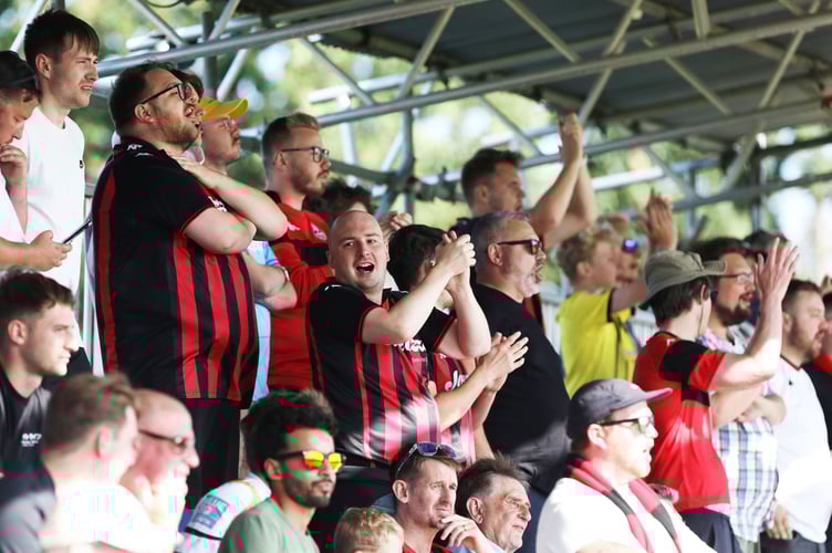 Truro City supporters at Wealdstone.