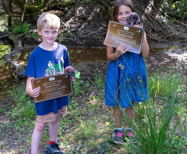 Schoolchildren name Heligan’s first beaver kits