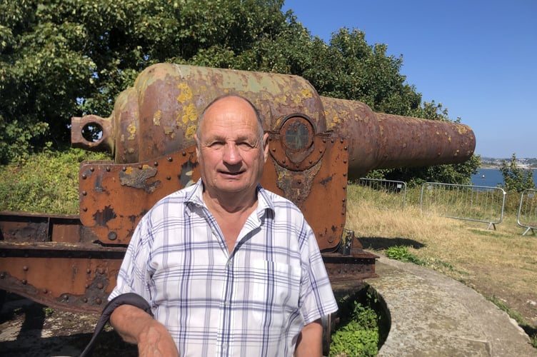 Cornwall Councillor Jim Candy on a visit to Drake Island in Plymouth