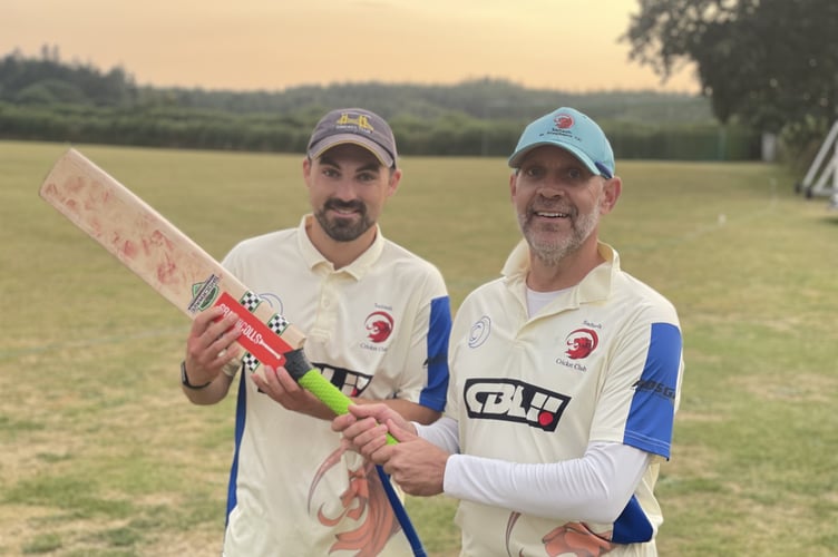 Saltash's Ryan Bailey and Duncan Nobes both his centuries in their side's comfortable victory at Ladock (Picture: Saltash CC)