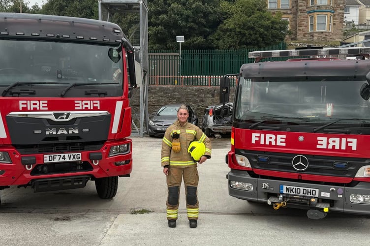 Amy Richards is one of a number of recruits to have joined Cornwall Fire and Rescue Service (Picture: Bodmin Community Fire Station)