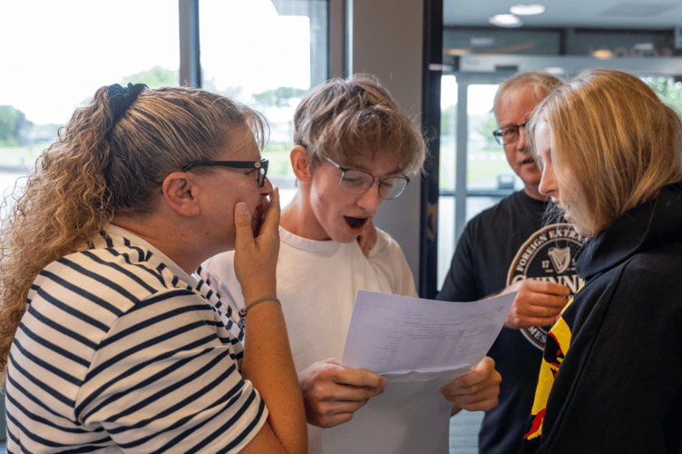Brannel School celebrates student achievements on GCSE results day.