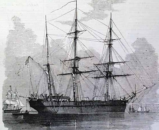 HMS Resolute heading for Arctic in 1850