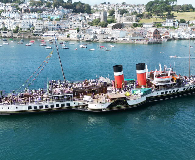 Historic paddle steamer returns to Cornwall’s coast