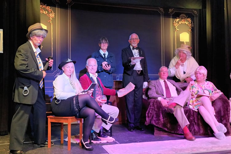 Cast members from left to right - Pam Evans, Mel Odell, Kevin Weaver, Kim James, Keith Smith, Tim Pullin, Jane Mather, Trish Rogan and Jules Jaycock