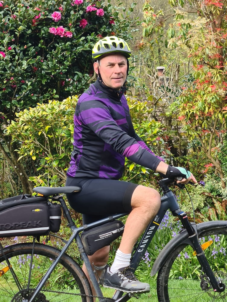 Former Liskeard School & Community College teacher Roger Quaintance is riding from Land's End to John O'Groats in aid of charity