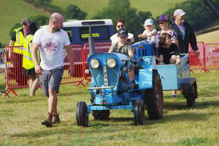 These younger driver taking some passengers around the showground at Horningtops