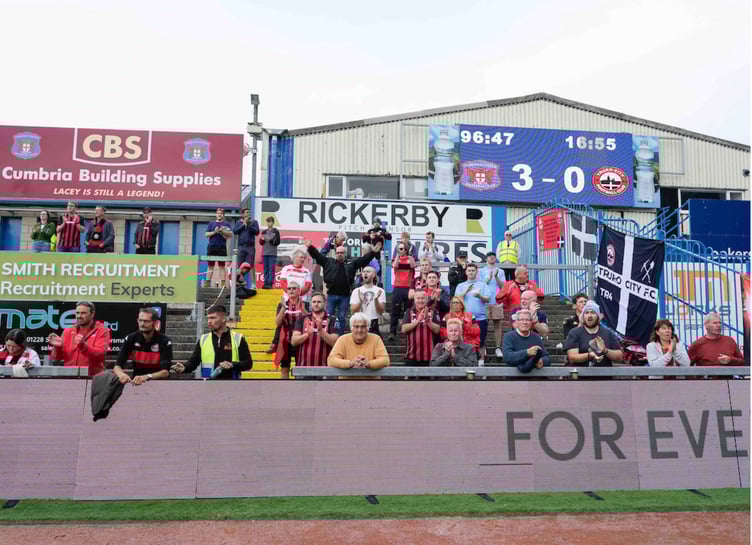 Truro fans at Carlisle.