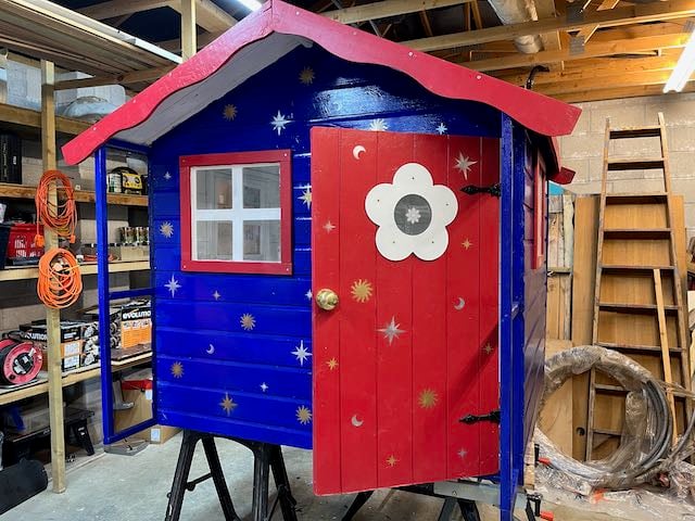Looe Shedders have worked tirelessly to bring this Wendy House back to life for youngsters at Trenode School