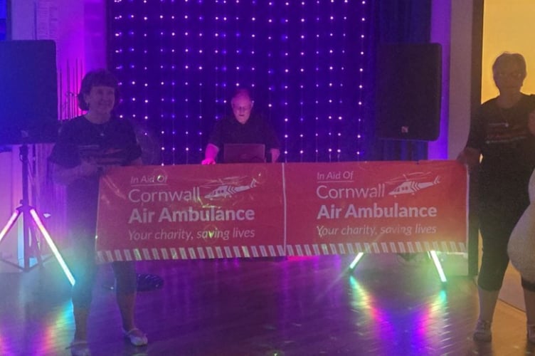 Hilary Wright and Lorraine Cartwright raised over £800 for the Cornwall Air Ambulance with a 12-hour danceathon in Looe