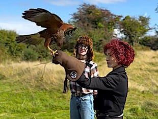 Sharon and Kelly Osbourne find solace in falconry