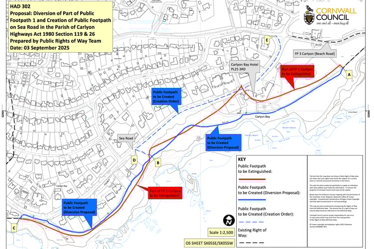 A graphic from Cornwall Council showing the proposals being consulted on.