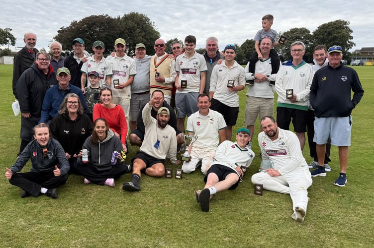 Menheniot-Looe Cricket Club county final celebrations.