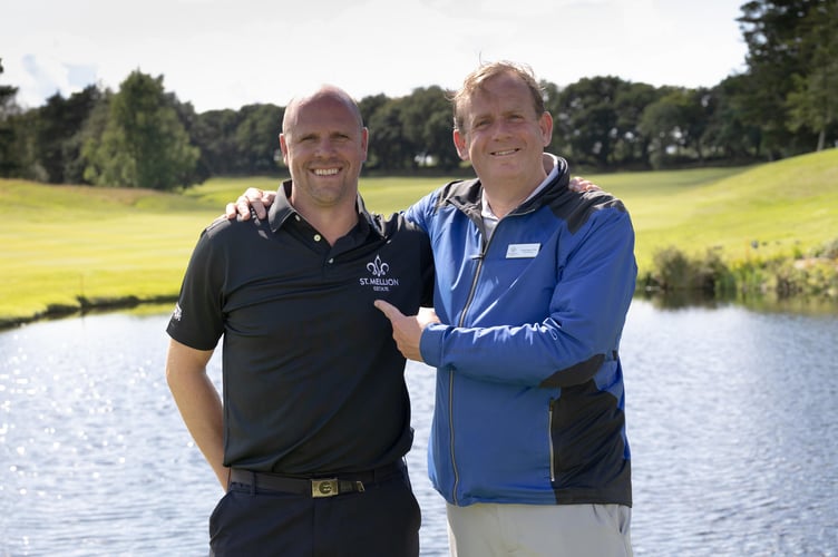 Mike Bush, Course Manager at St Mellion alongside the estate's Director of Golf, David Moon