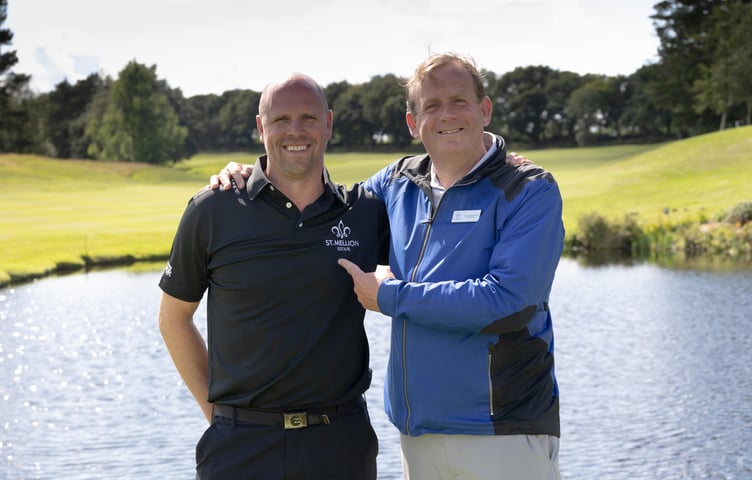 Mike Bush, Course Manager at St Mellion alongside the estate's Director of Golf, David Moon