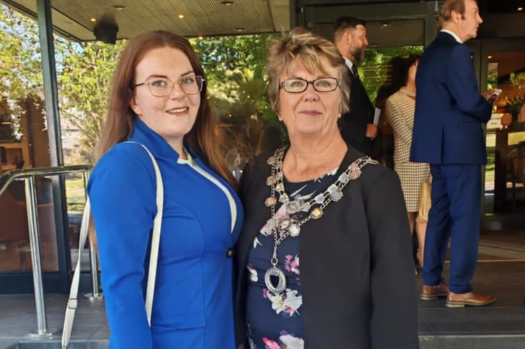 Dancer Katie-Marie Martin (left) alongside her mother Jane, is back performing after she was diagnosed with a rare spinal cancer called sacral chordoma