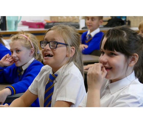 Pupils at Mount Charles School in St Austell enjoying the author’s visit. (Picture: CELT)