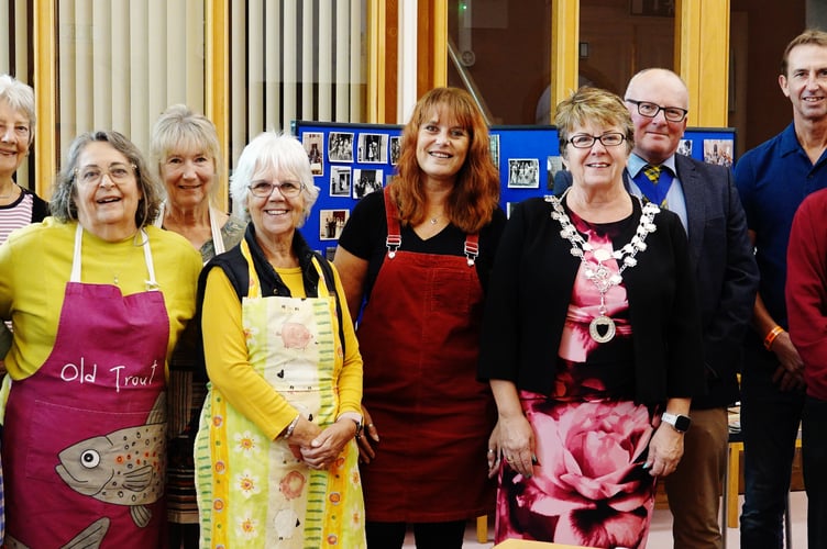 Torpoint mayor Cllr Julie Martin pictured with members of Cornerstone Church, Torpoint, before she presented a cheque to Chris and Claire for £500 from her charity fund to help with the restoration of the church. (Picture: Andy Campfield)