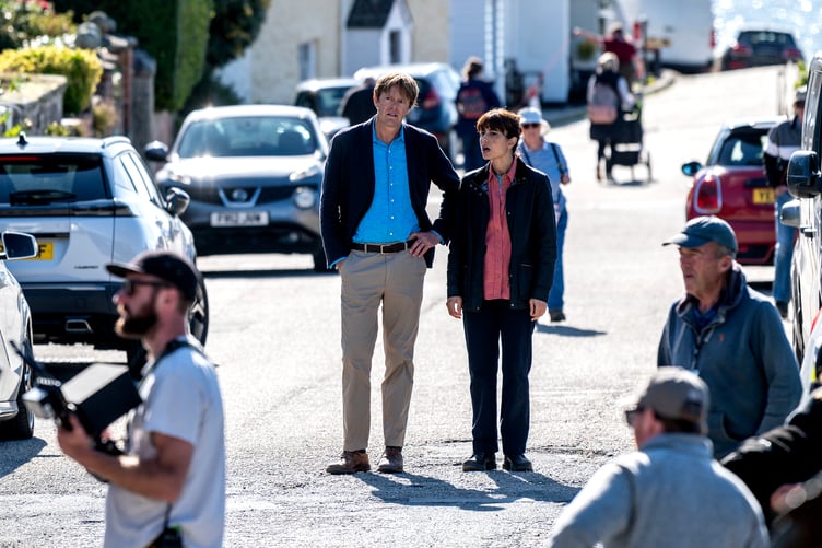 Kris Marshall (DI Humphrey Goodman) and Zahra Ahmadi (DS Esther Williams) at Charlestown. (Picture: Paul Williams)