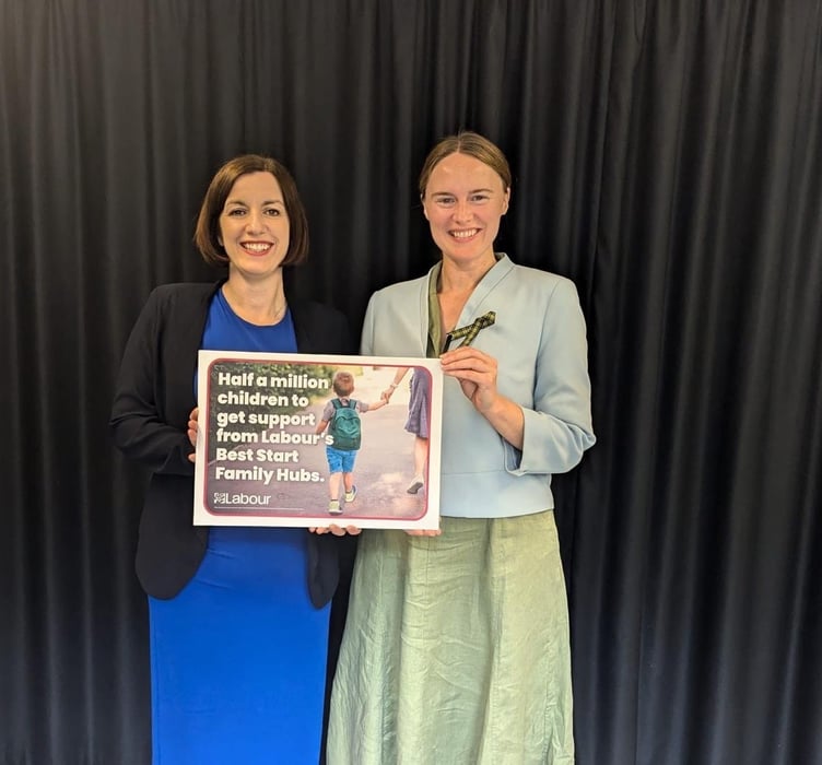 Secretary of State for Education, Bridget Phillipson MP (left) alongside Anna Gelderd, South East Cornwall MP