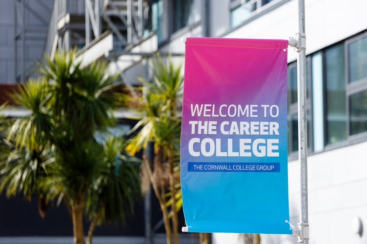 Cornwall College sign.