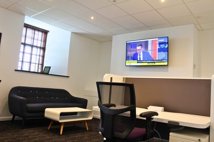 One of the function suites at China Fleet Country Club has been transformed into a purpose-built, high-tech workspace