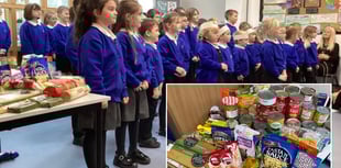 Students show their generosity with food bank donations