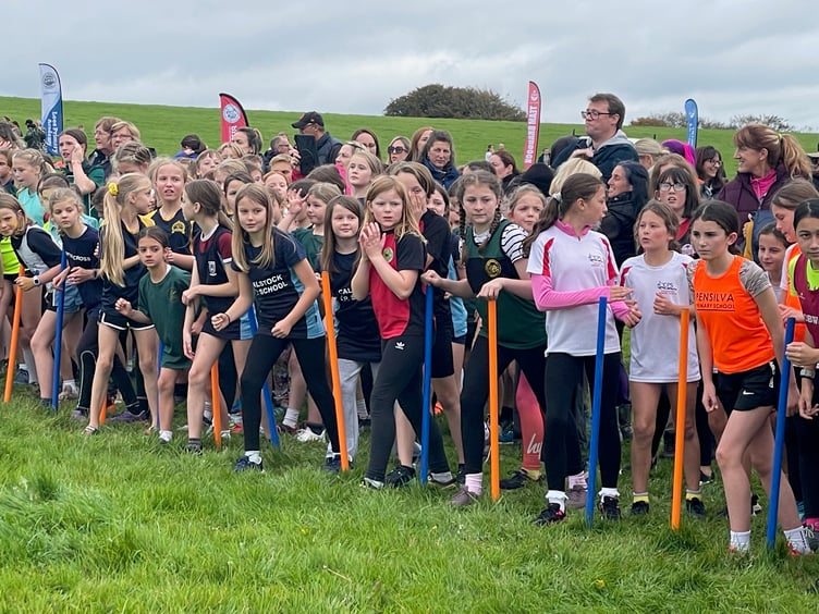 Ready, Set, Go - the Year 5/6 Girls race is about to start