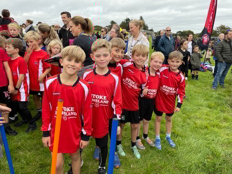 Youngsters from Stoke Climsland all set to go at the start line