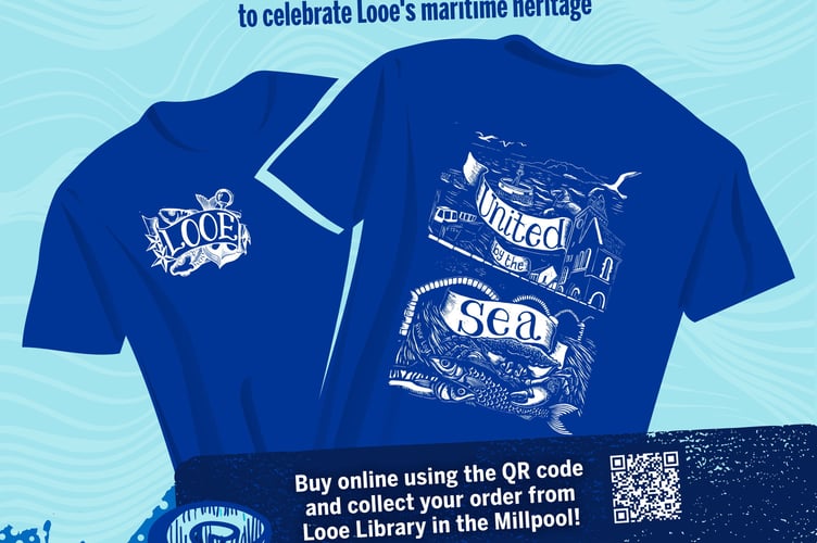 Creative Looe is supporting and fundraising for the project through the sale of ‘United by the Sea’ T-shirts